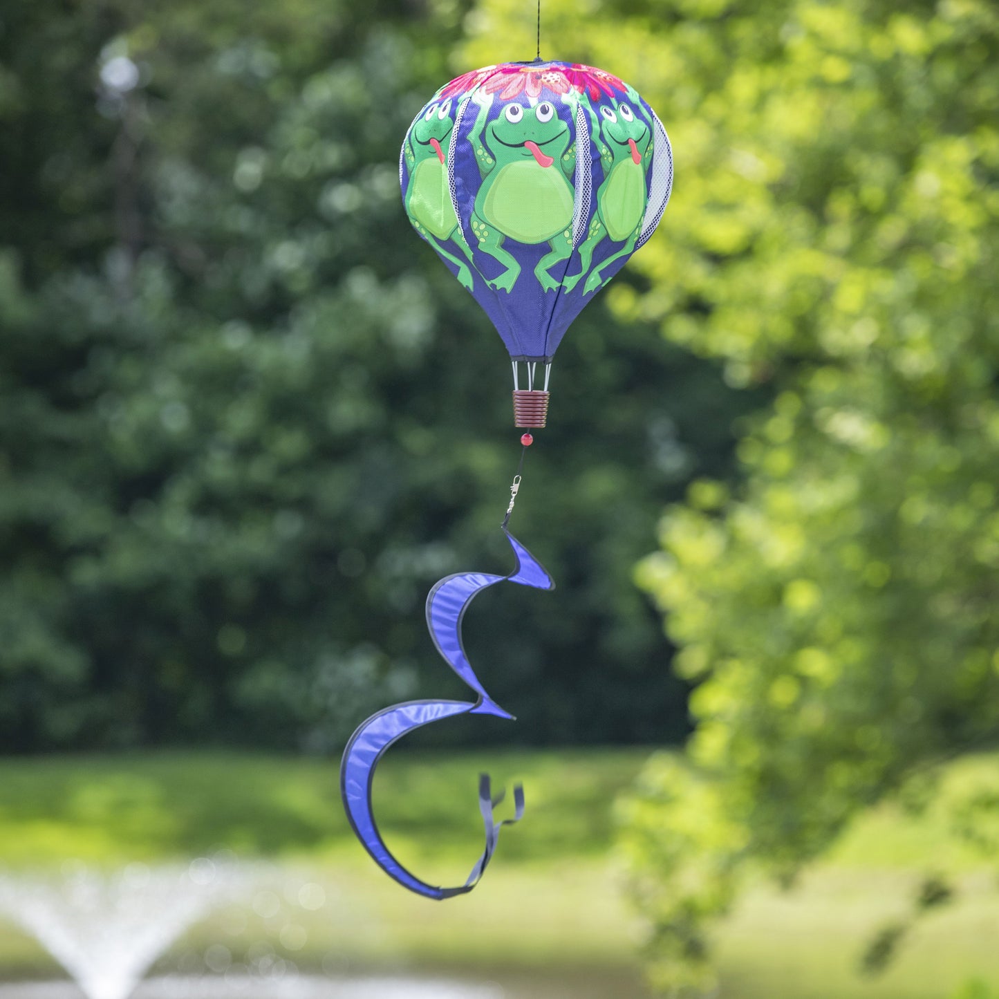 Jumping Frog Hot Air Balloon Spinner; 55"L x 15" Diameter