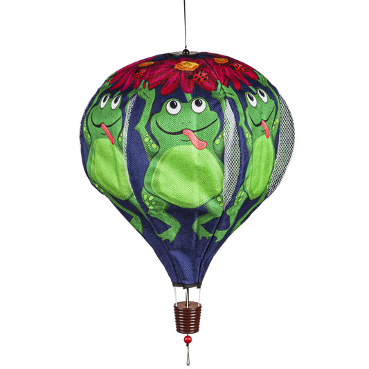 Jumping Frog Hot Air Balloon Spinner; 55"L x 15" Diameter