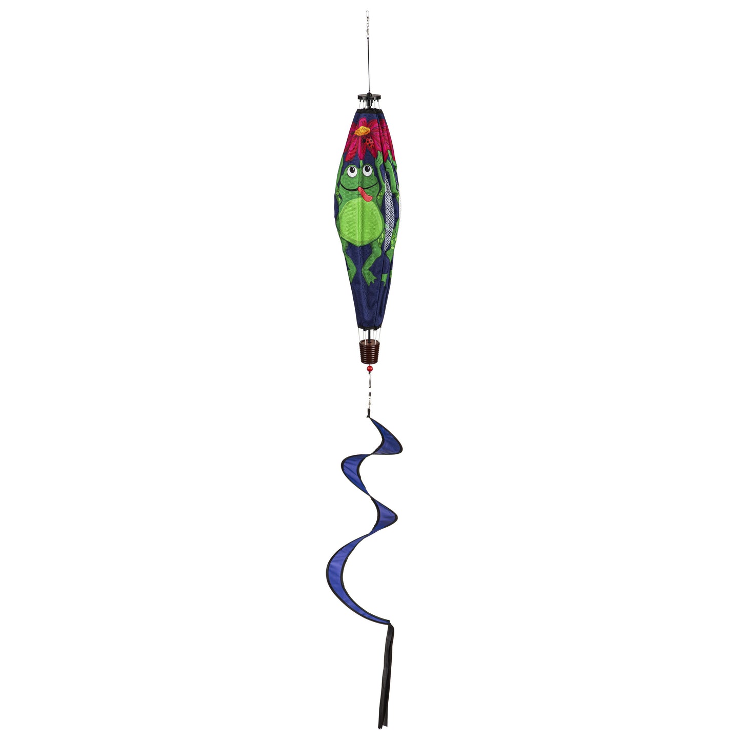 Jumping Frog Hot Air Balloon Spinner; 55"L x 15" Diameter