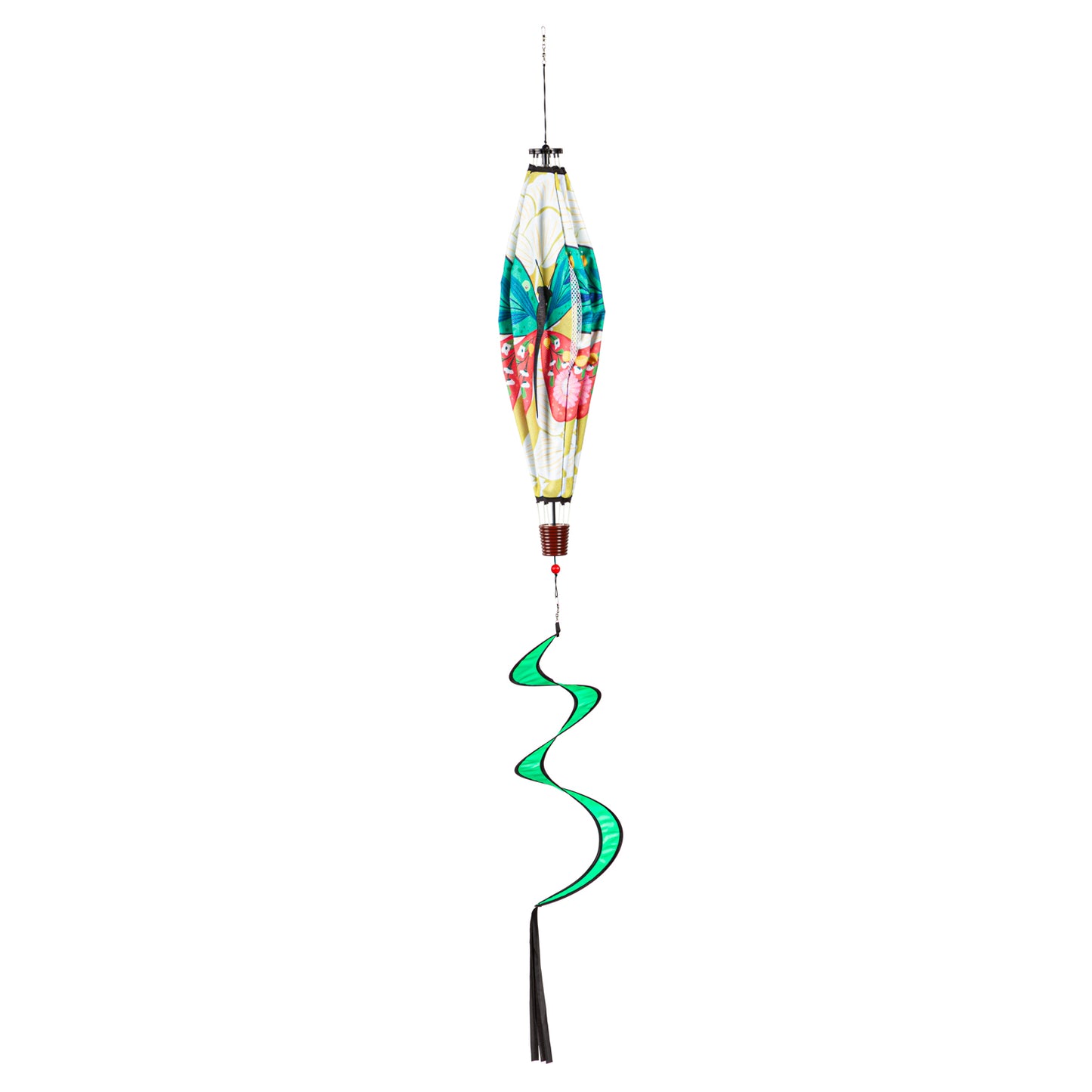 Folk Butterfly Hot Air Balloon Spinner; 55"L x 15" Diameter