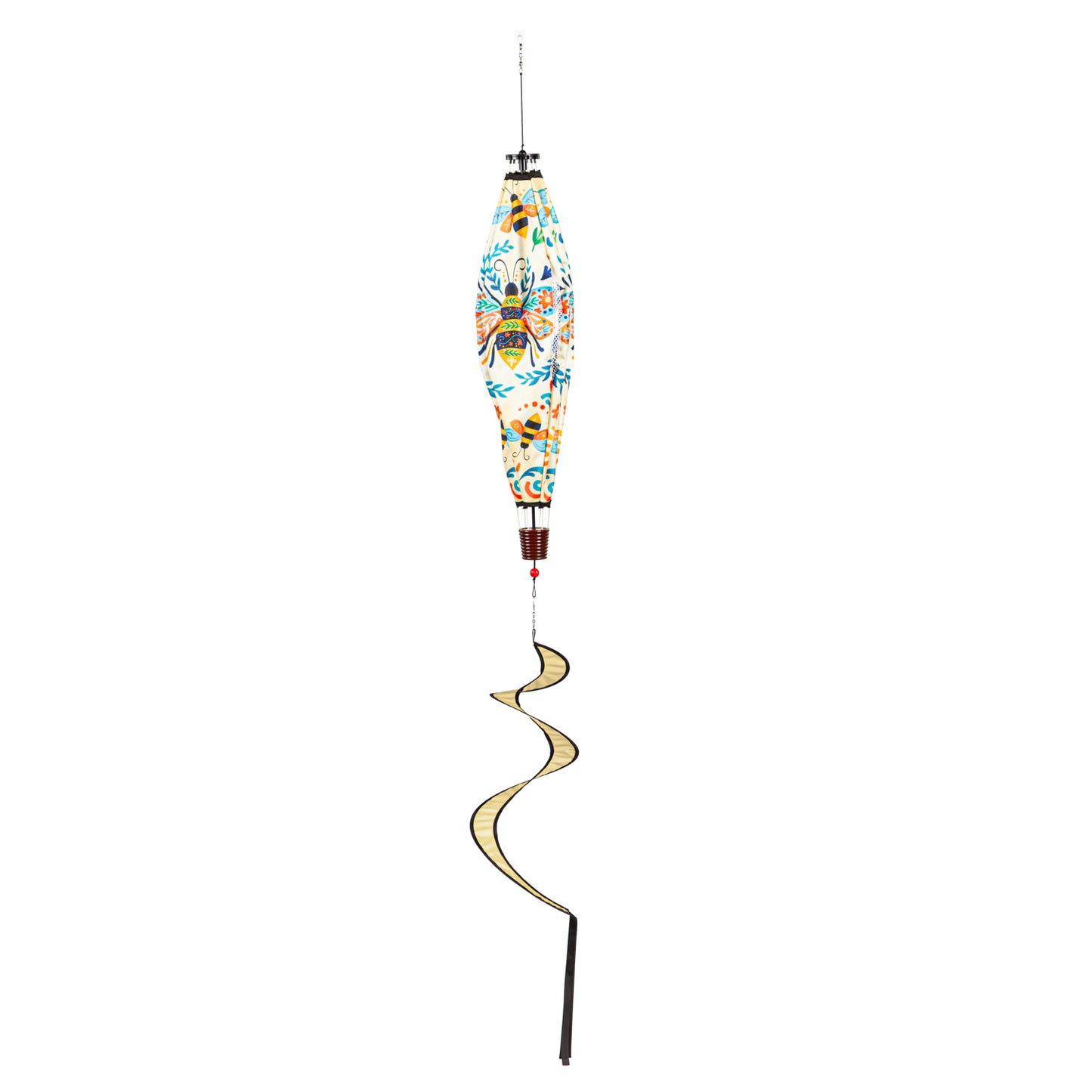 Patterned Bee Hot Air Balloon Spinner; 55"L x 15" Diameter
