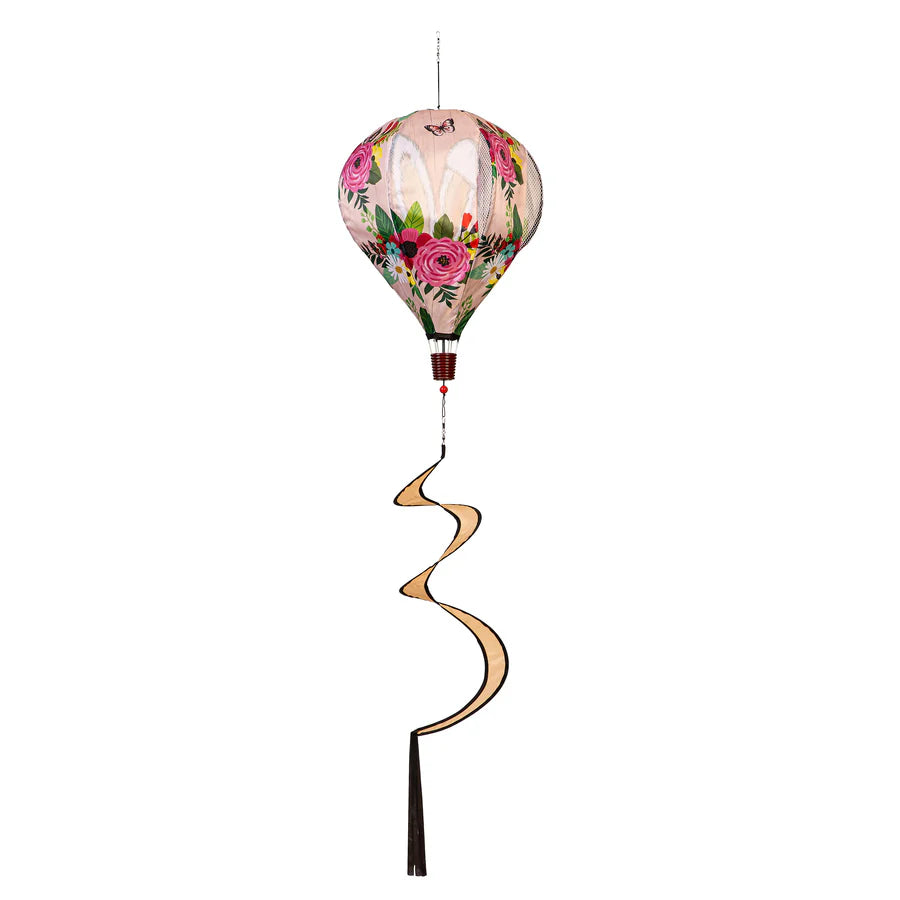 Every Bunny Welcome Hot Air Balloon Spinner; 55"L x 15" Diameter
