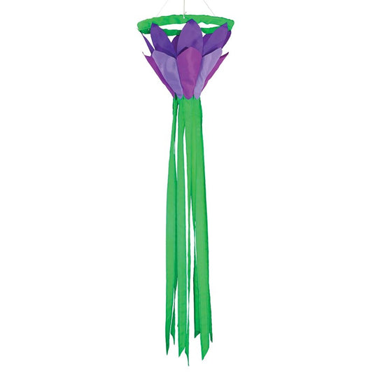 Purple Lotus Flower 3D Applique Windsock