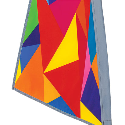 Apex Bike Flag to include 6' 3-piece 6mm fiberglass bike pole; Polyester 39"x12" - Rainbow Fractal