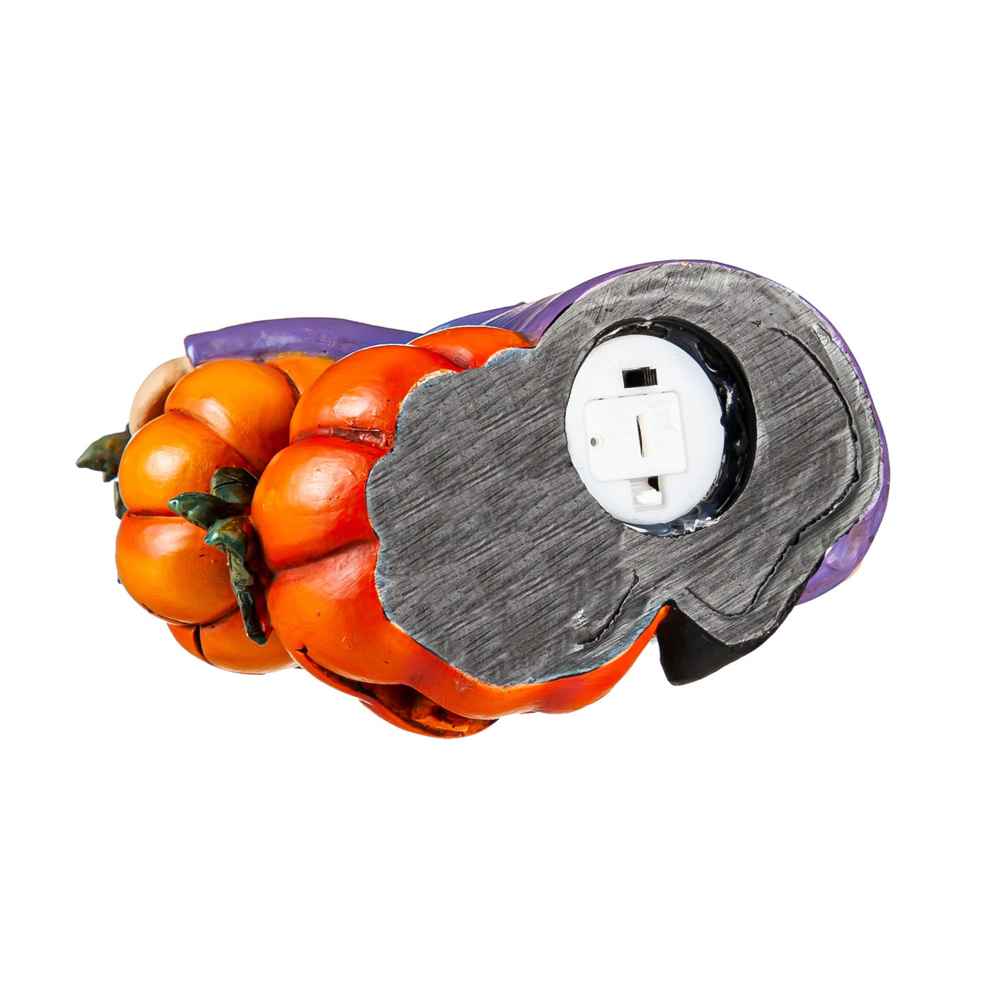 Jack o' Lantern Gnome Resin LED Color Changing Tabletop Decoration