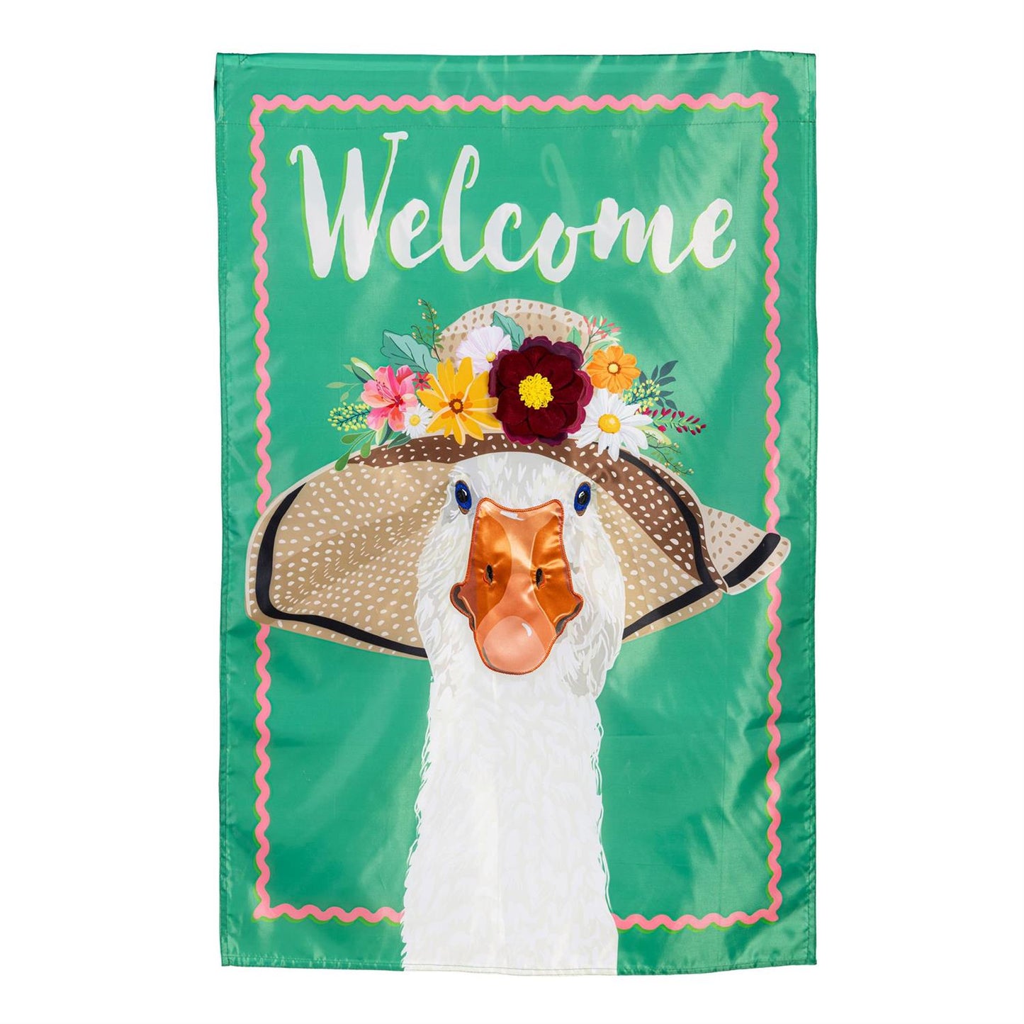 Flowery Goose House Flag