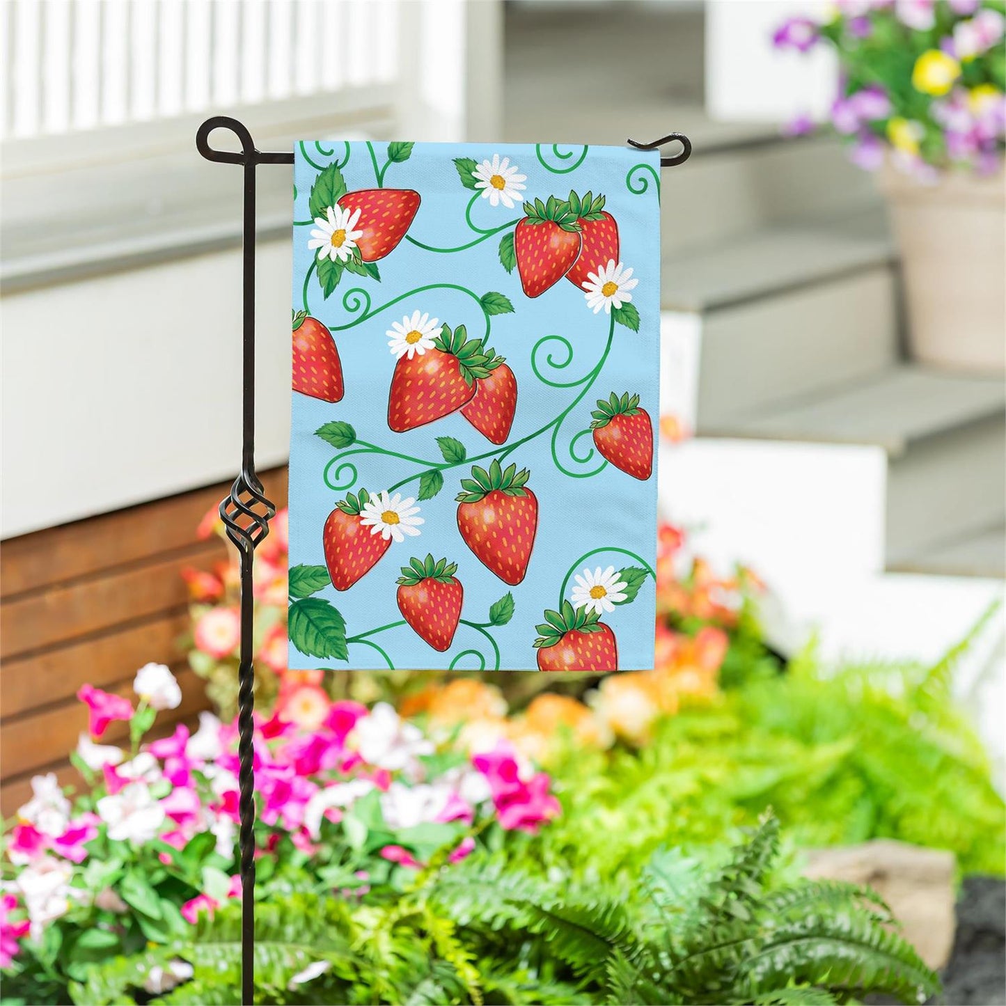 Sweet Strawberries Garden Flag