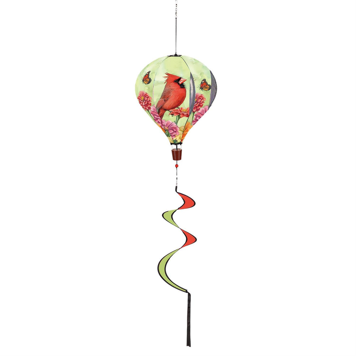 Spring Cardinal Hot Air Balloon Spinner; 55"L x 15" Diameter