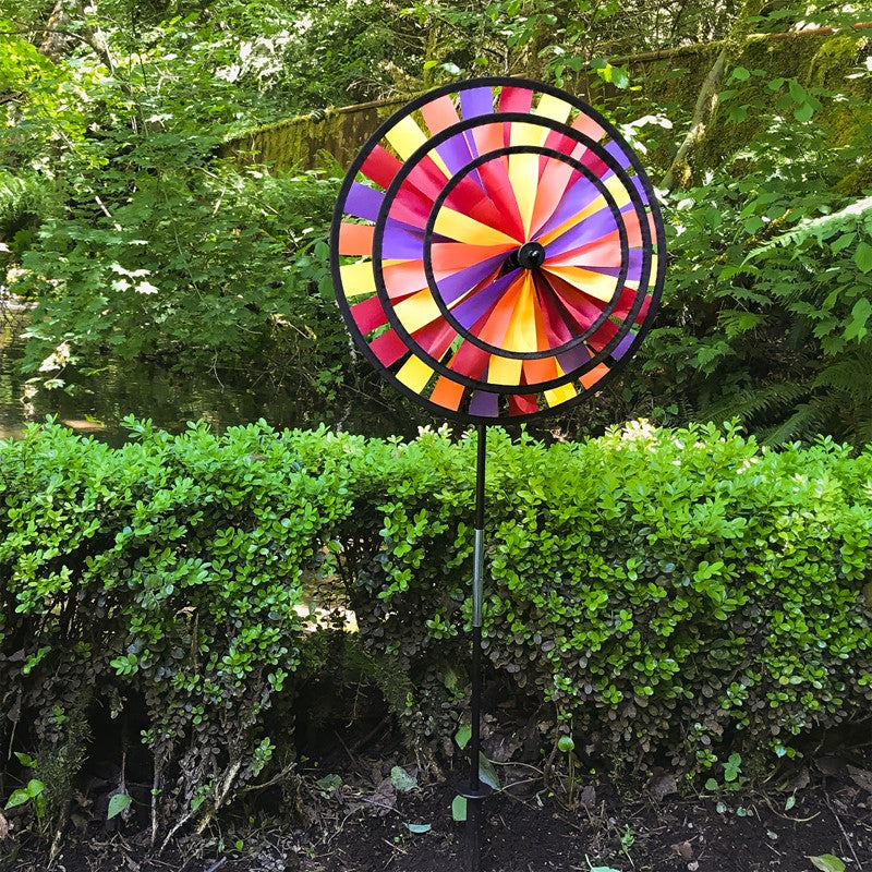 Autumn Triple Wheel Spinner; 14"ODx38"T