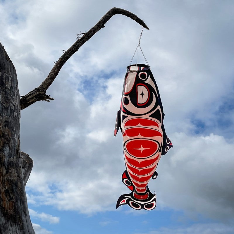 48" Totem Salmon Windsock