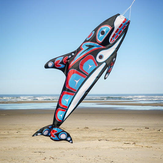 50" Orca Totem Salmon Windsock