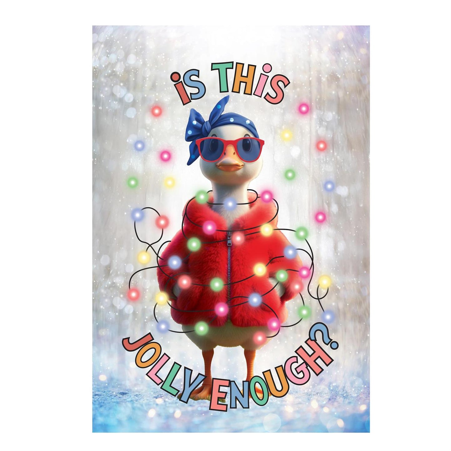 Is This Jolly Enough Lustre Garden Flag; Polyester 12.5"x18"