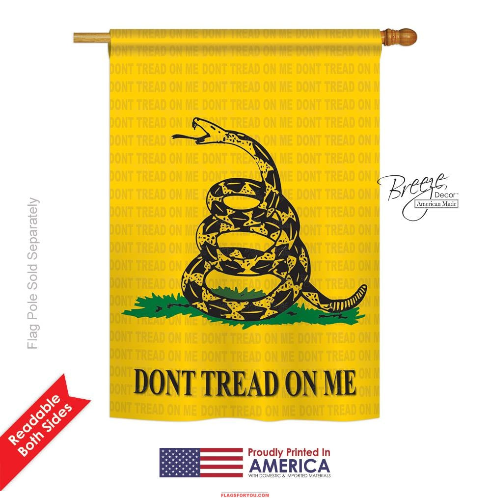 Don't Tread On Me Gadsden Historical House Flag