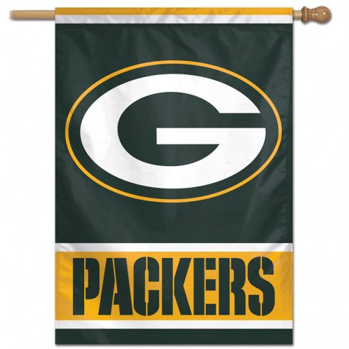 Green Bay Packers Team House Flag; Polyester