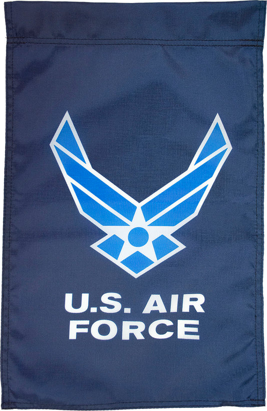 US Air Force Wings Logo on Blue Garden Flag