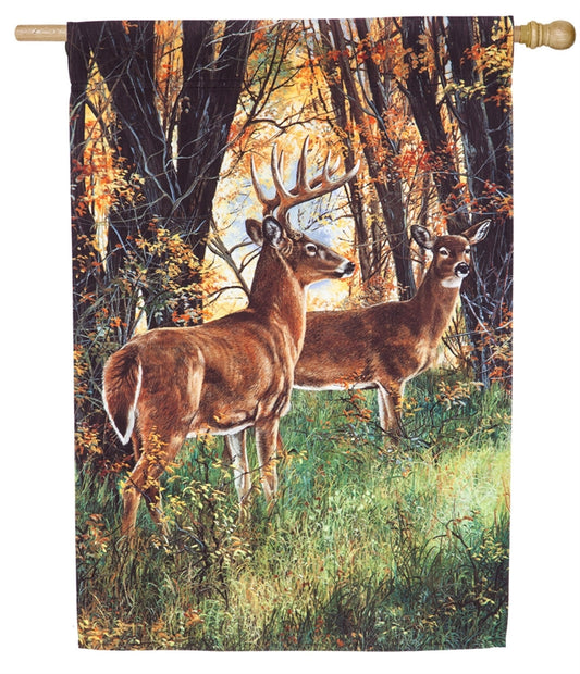 Undercover Deer Printed House Flag; Polyester