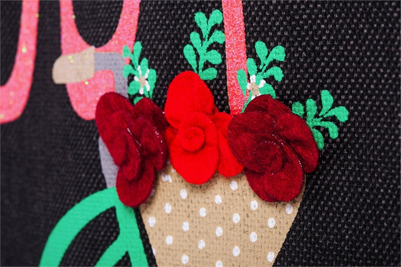 Summer Bicycle Burlap House Flag