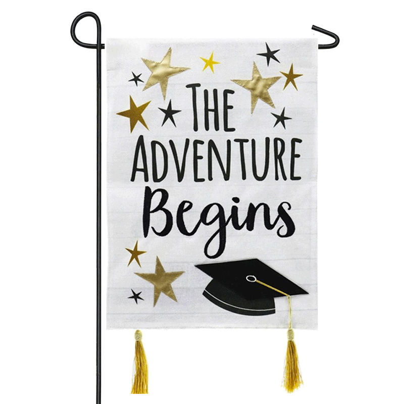 Graduation Adventure Garden Flag