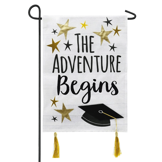 Graduation Adventure Garden Flag