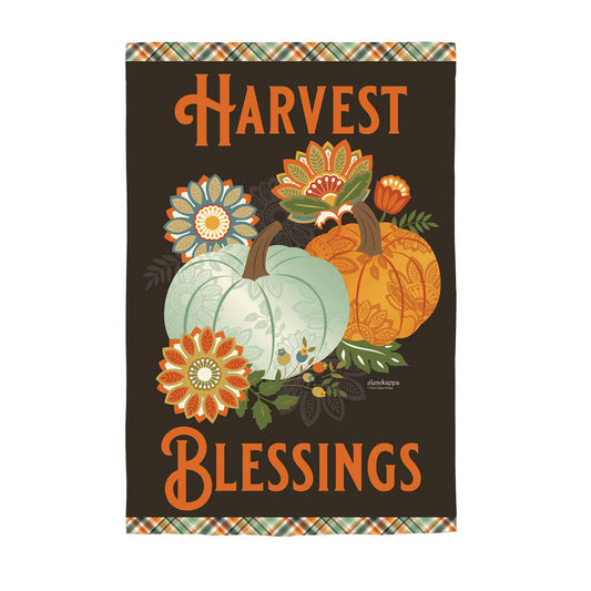 Harvest Blessings Printed Suede House Flag; Polyester