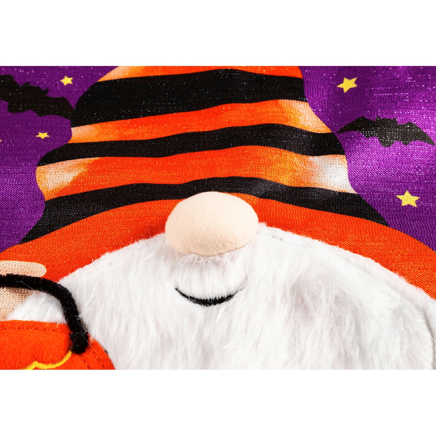 Halloween Gnome Printed House Flag; Linen Textured Polyester 28"x44"