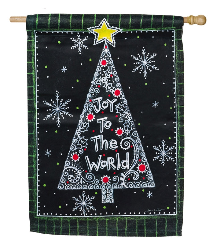 Peace Candle & Joy Christmas Tree 2-Sided House Flag