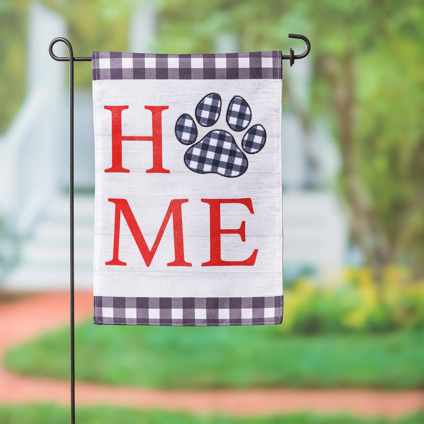 HOME Pawprint Garden Flag