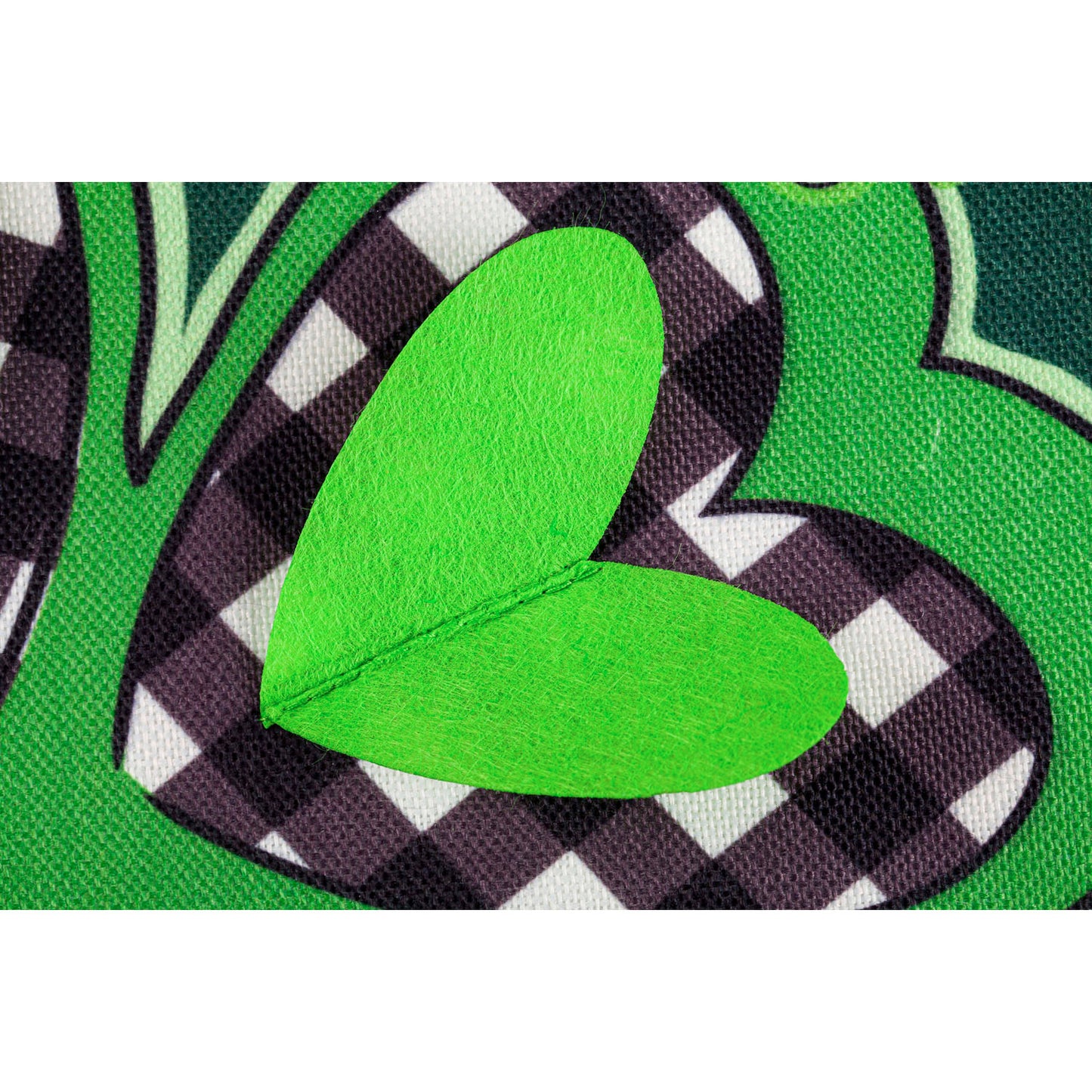 St. Patrick's Day Shamrocks with Checks Garden Flag