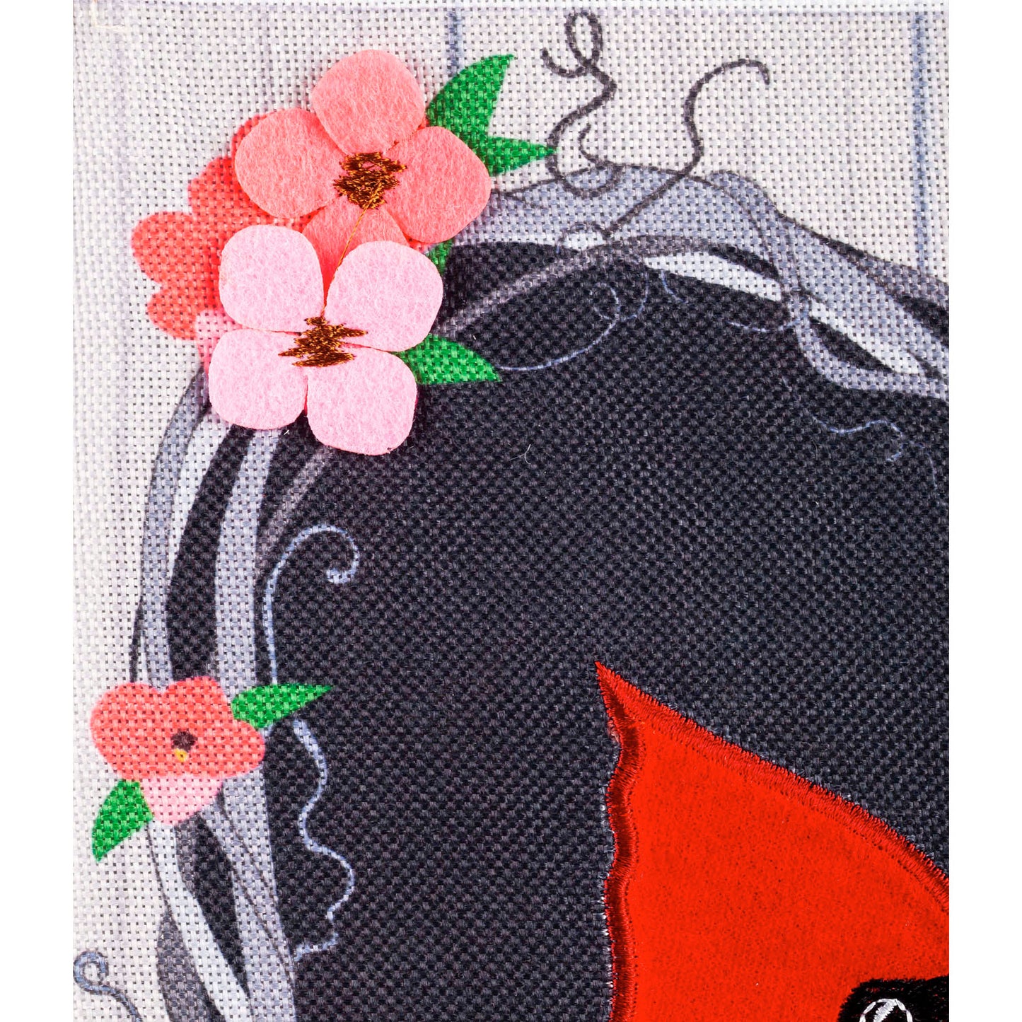 Cardinal Couple Printed Burlap Garden Flag; Polyester 12.5"x18"