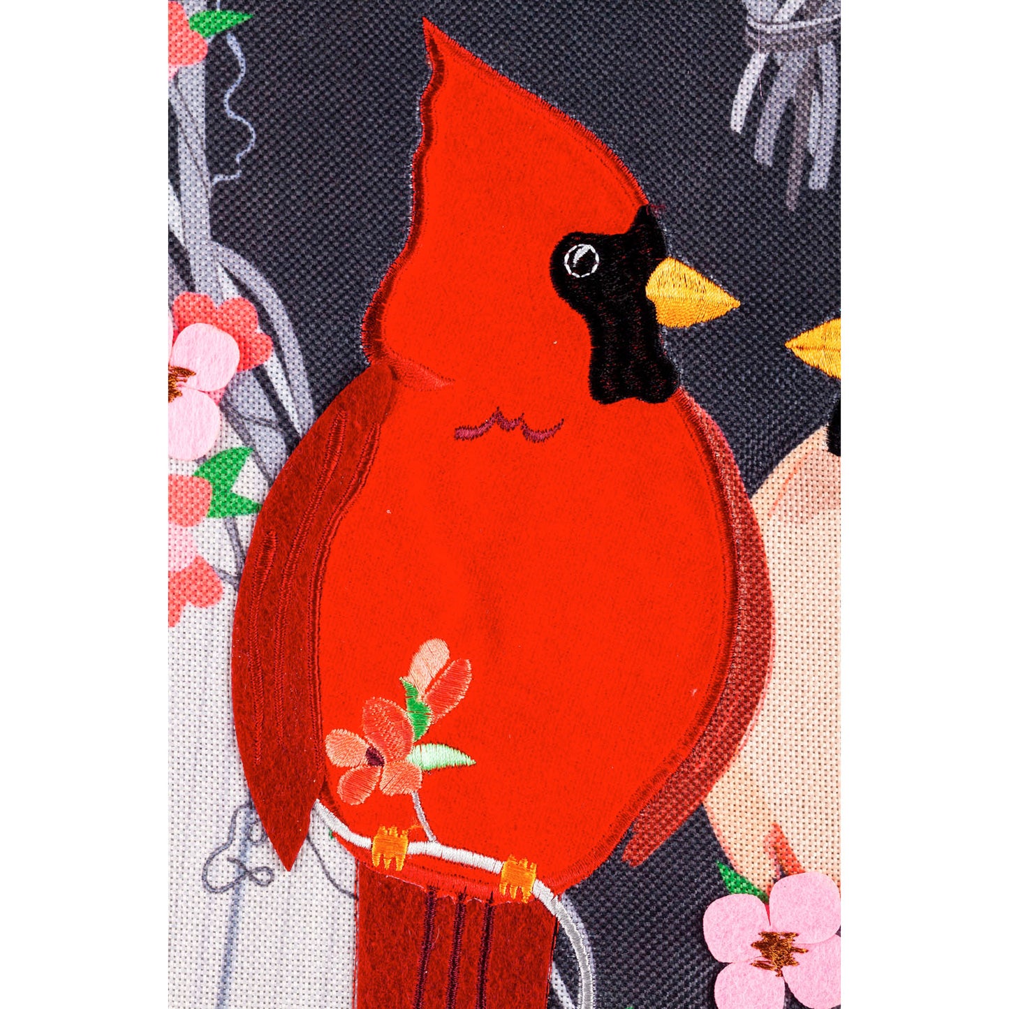 Cardinal Couple Printed Burlap Garden Flag; Polyester 12.5"x18"