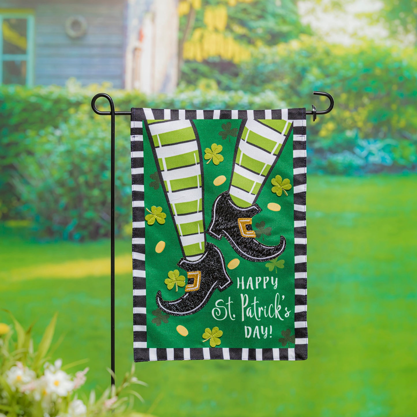 Dancing Heels St Patrick's Day Garden Flag