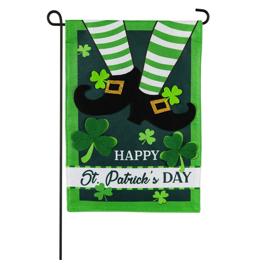 Leprechaun Shoes Garden Flag