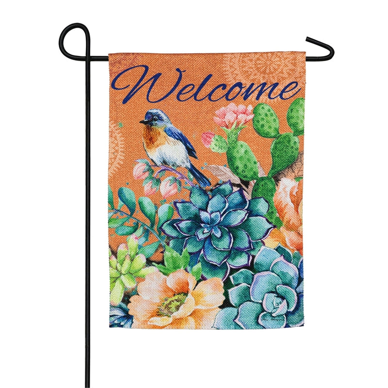 Fresh Succulents Garden Flag