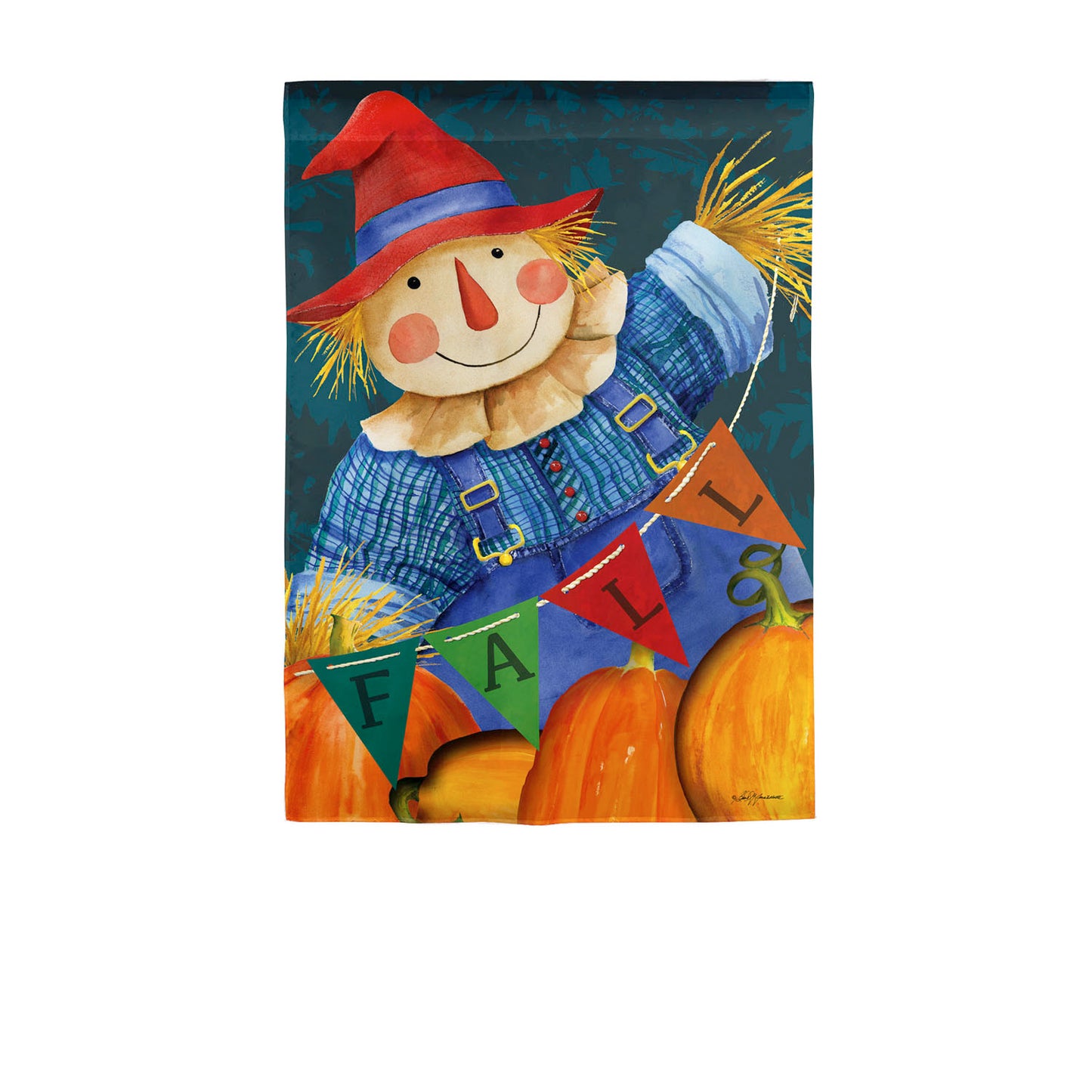 Fall Fella Scarecrow Garden Flag