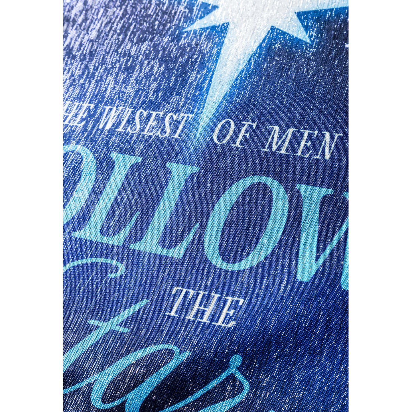 Follow the Star Printed Glisten Garden Flag; Polyester 12.5"x18"