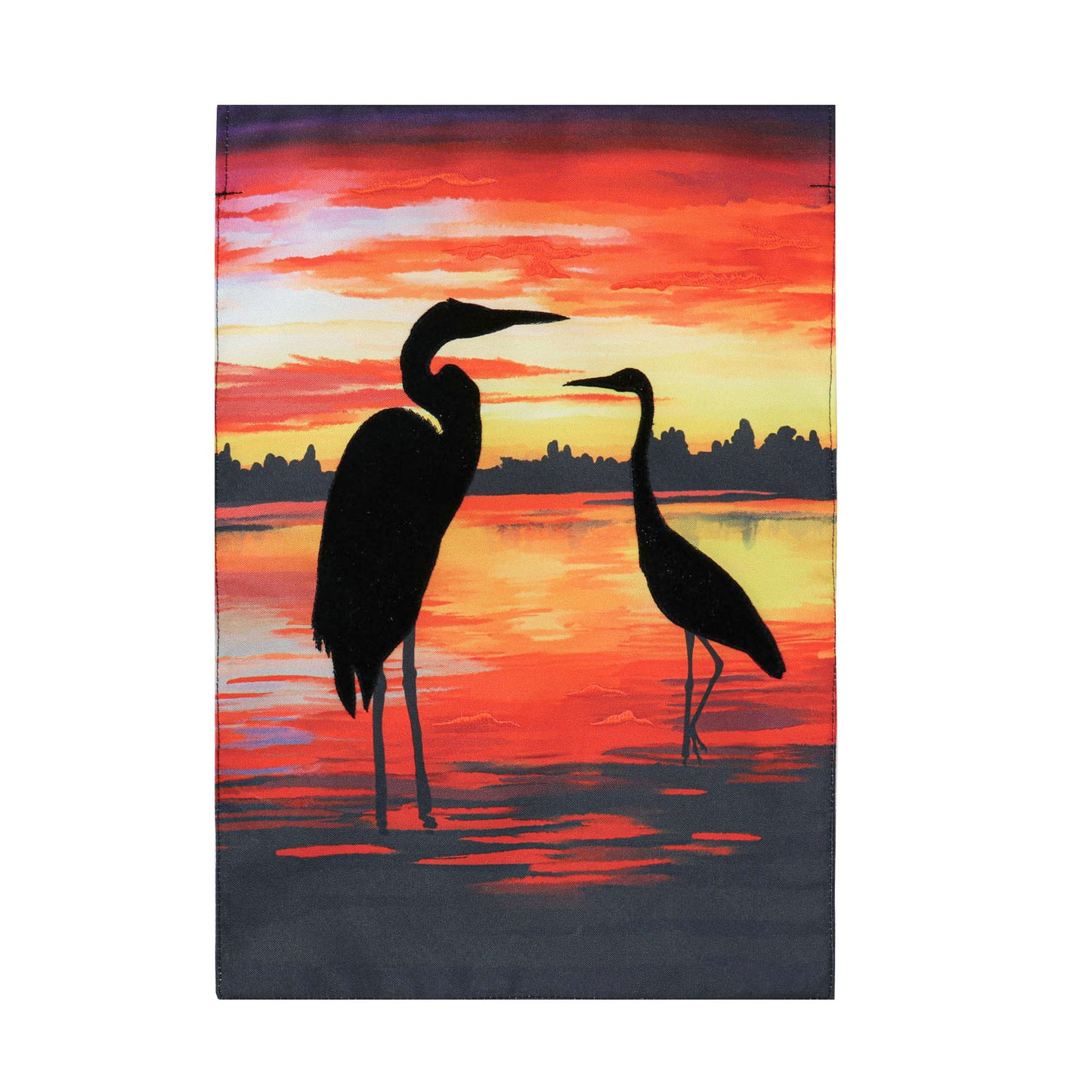Sunset Bird Silhouette Garden Flag