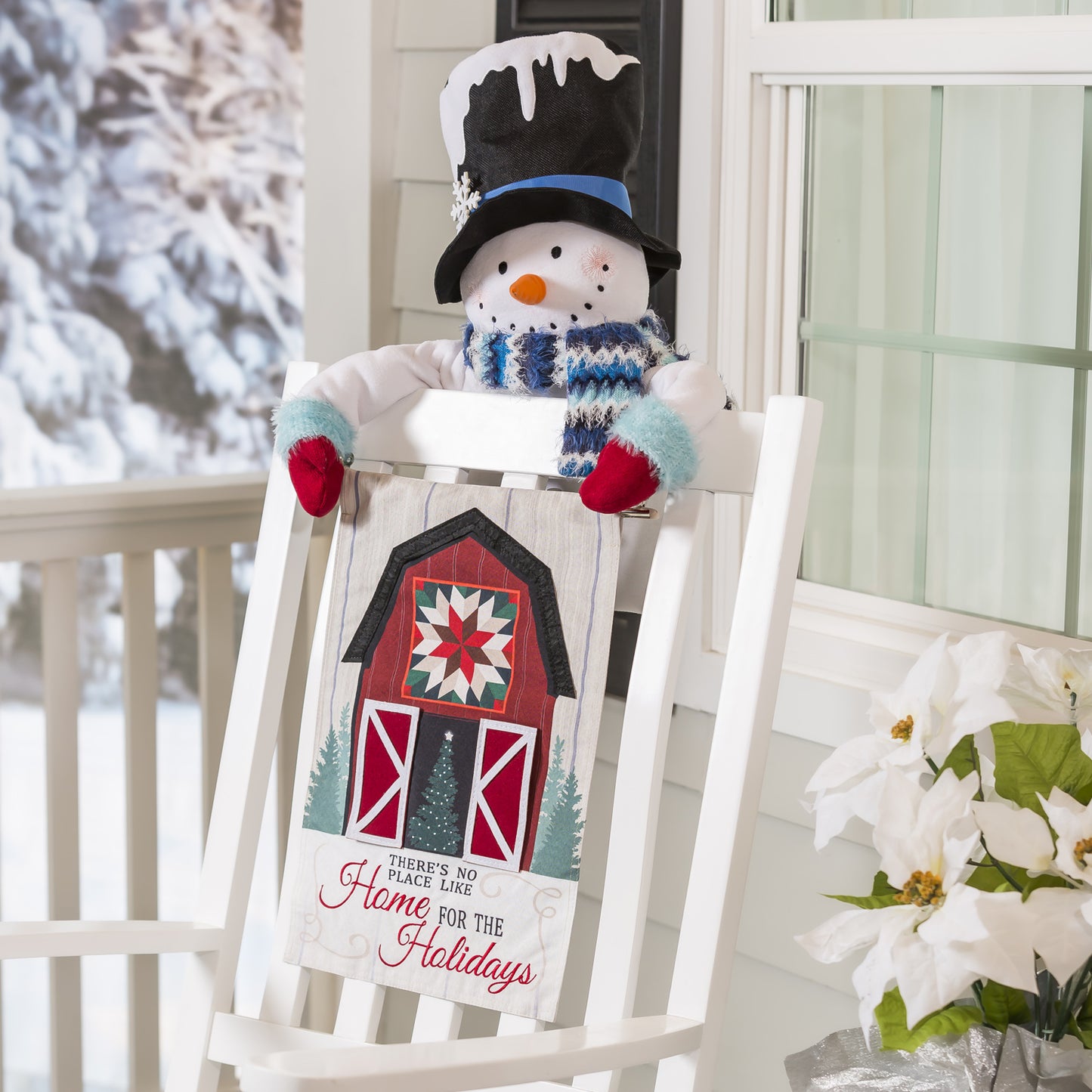 Holiday Barn Garden Flag; Linen Textured Polyester 12.5"x18"