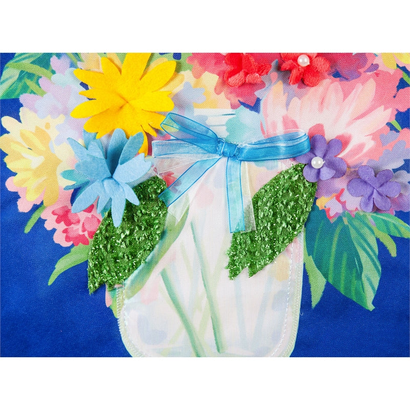 Floral Mason Jar Garden Garden Flag