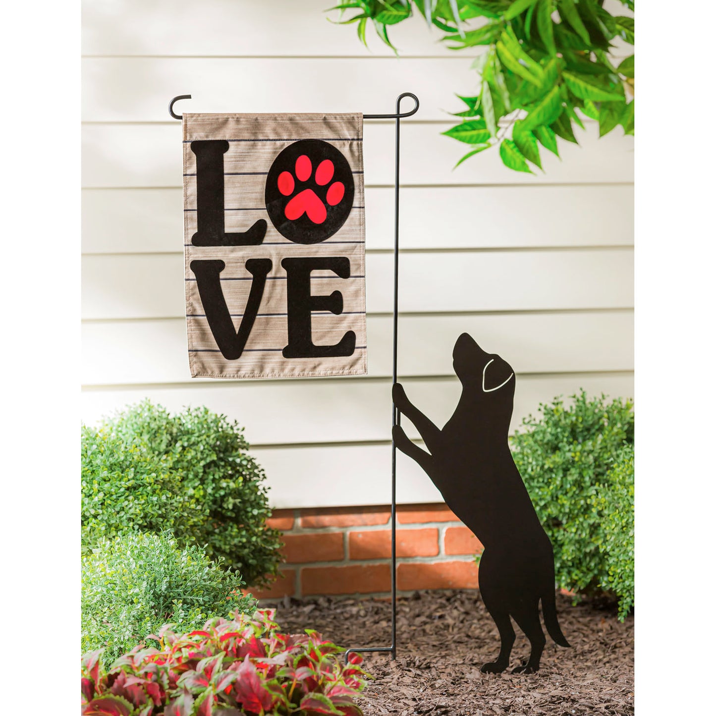 Pet LOVE Garden Flag; Linen Textured Polyester 12.5"x18"