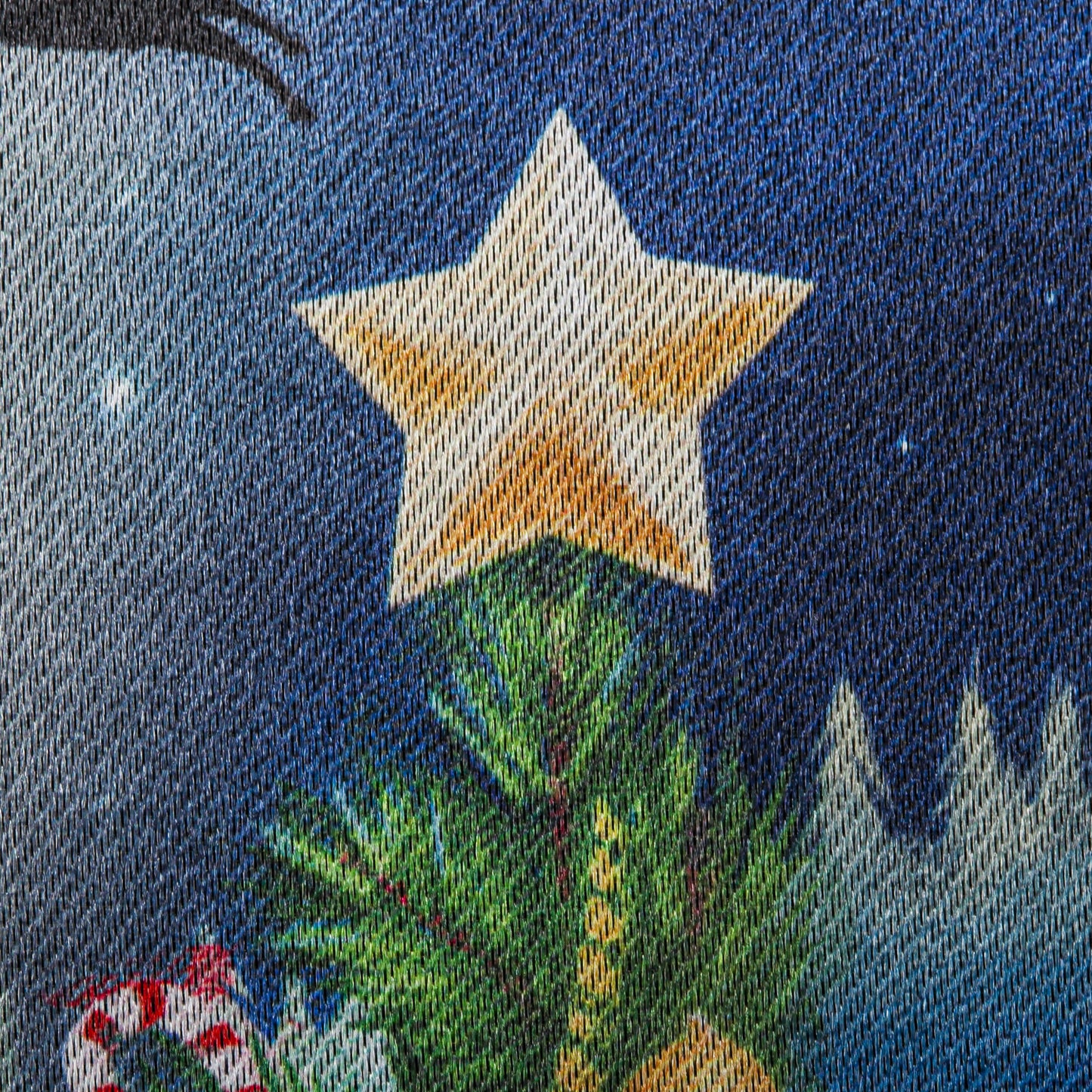Santa's Sleigh on Christmas Lustre Garden Flag; Linen Textured Polyester 12.5"x18"
