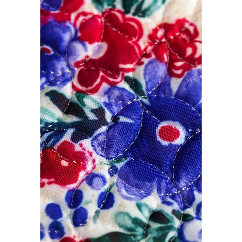 Patriotic Birdhouse Wreath Quilted Garden Flag