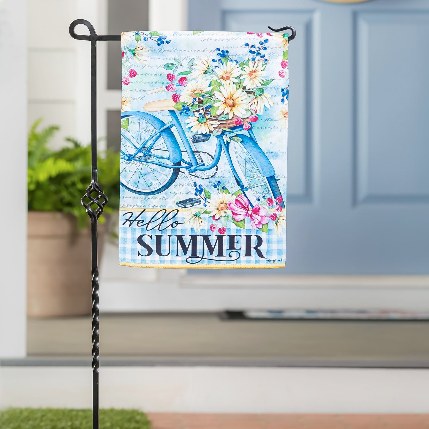 Hello Summer Bicycle Garden Flag