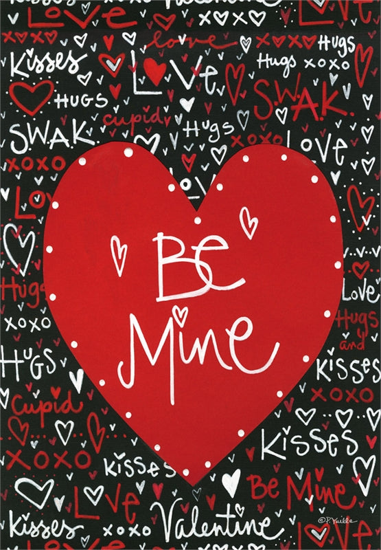 Be Mine Printed Suede Garden Flag; Polyester