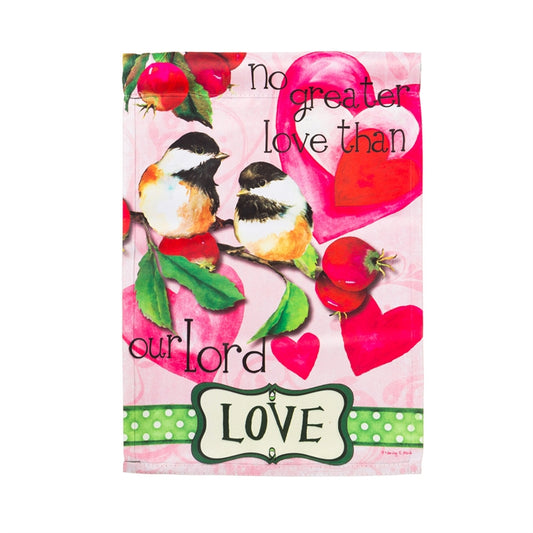 Love Printed Suede Seasonal Garden Flag; Polyester