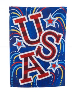 "Love America" Printed Suede Seasonal Garden Flag; Polyester