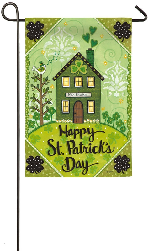 Irish Blessings Printed Suede Garden Flag; Polyester