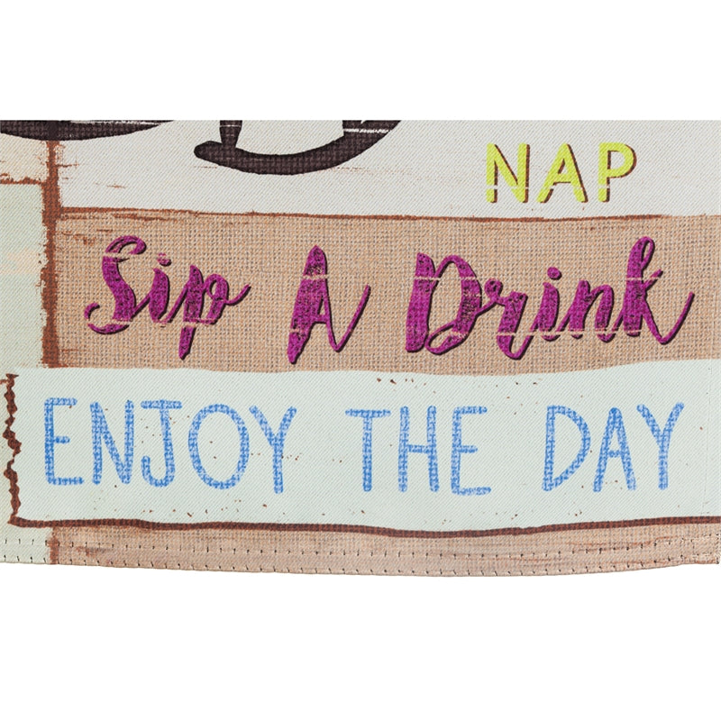 Porch Rules Garden Flag