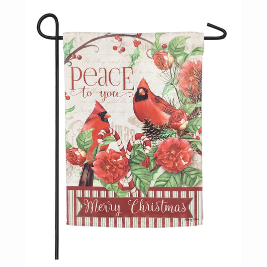 Peace to You Printed Suede Garden Flag; Polyester