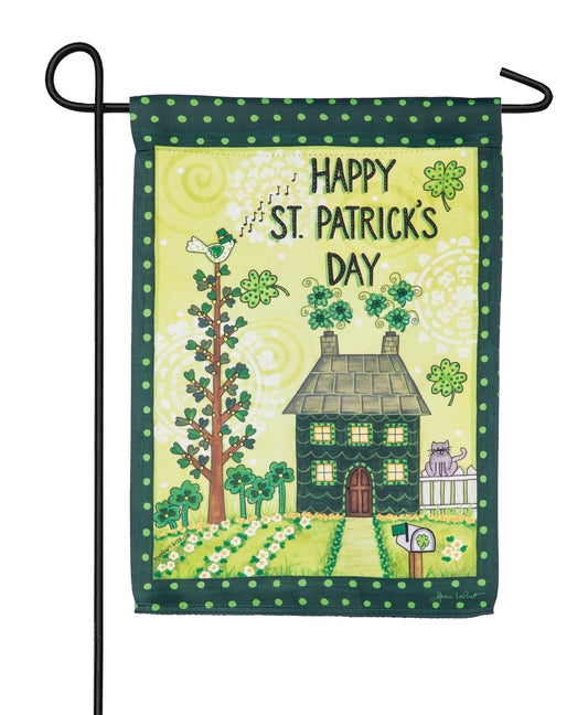 St.Patrick's Day Home Printed Suede Garden Flag; Polyester