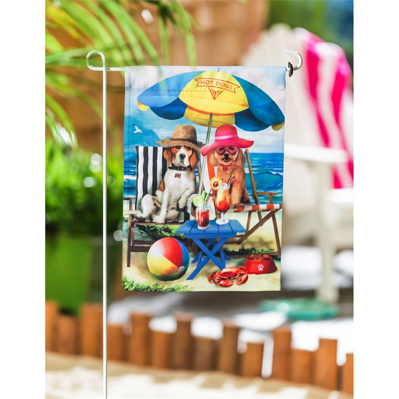 Beach Dogs Garden Flag